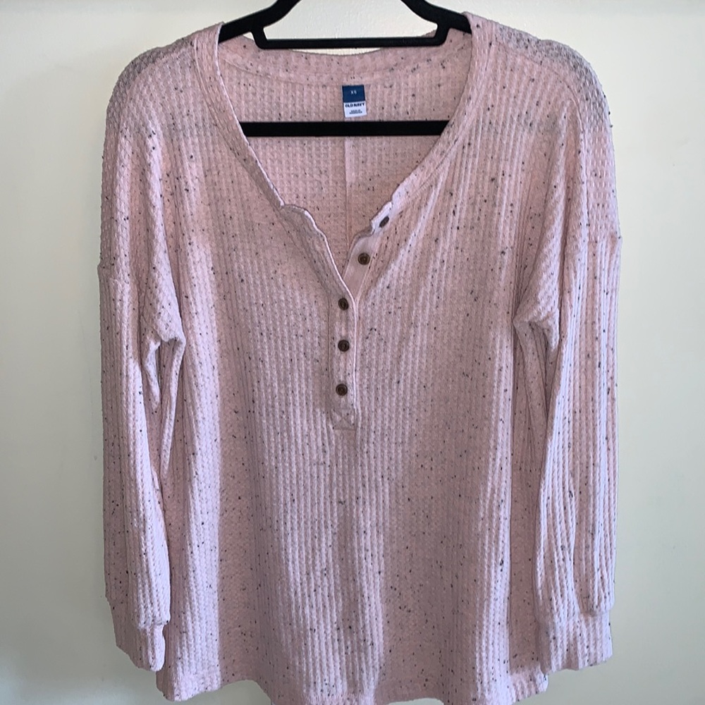 Old Navy Cozy Waffle Knit Henley